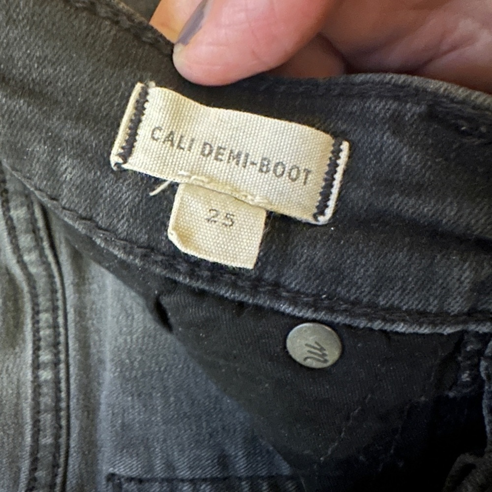 Madewell Cali Demi Boot Jeans in Black Size 25 - Picture 3 of 6